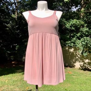 Soma, L, Soft Jersey Scoop Back Empire Tank Tunic  - VINTAGE PINK $45 NEW